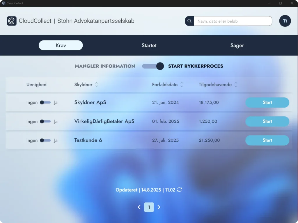 Krav i CloudCollect